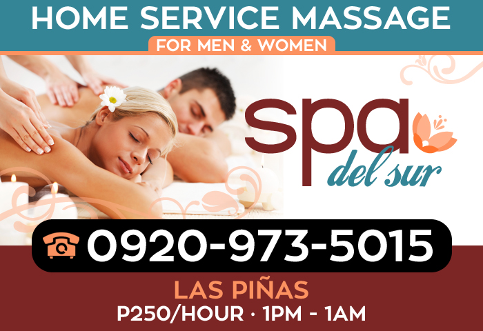 Home Service Massage Las Pinas - Spa del Sur